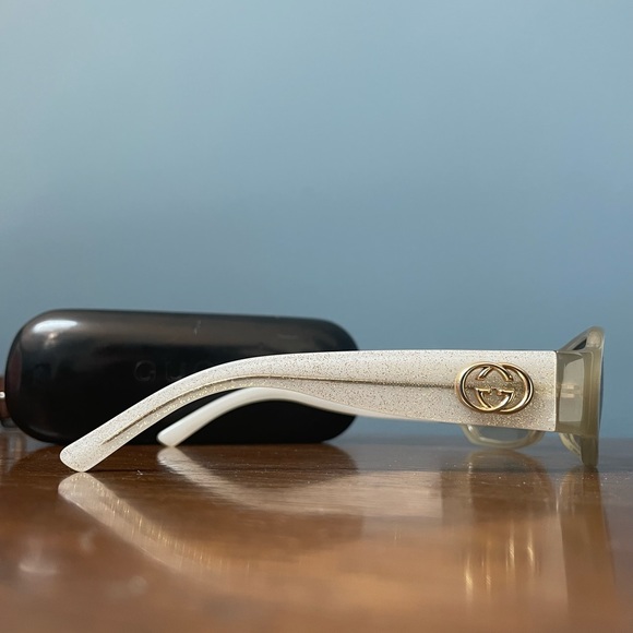 GUCCI Womens Designer Sunglasses White Rectangle GG 2935 EOODA 15423 - Picture 8 of 9